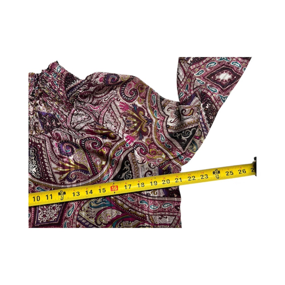 Chico’s Blouse Purple Long Sleeve Top 0 Fits Flowy - Picture 5 of 11